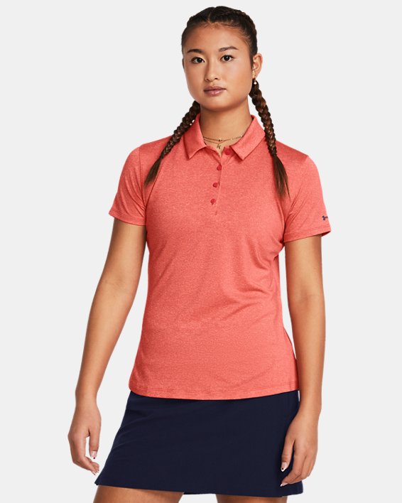 Women's UA Playoff Short Sleeve Polo in Red image number 0